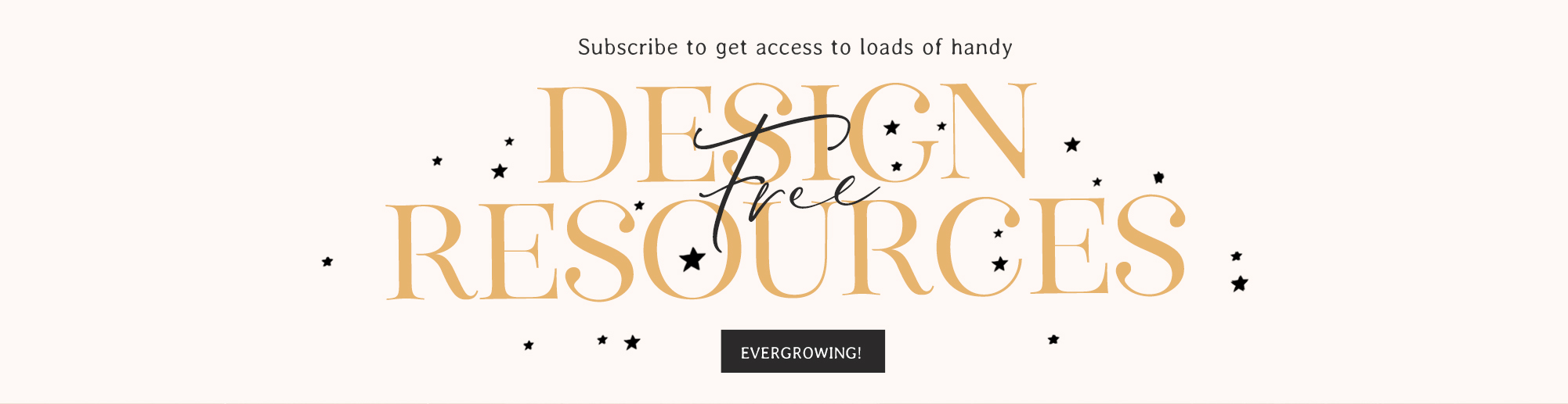 Signup to get loads of handy free design resources