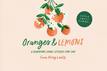 Oranges and Lemons Font Duo main product image by Nicky Laatz