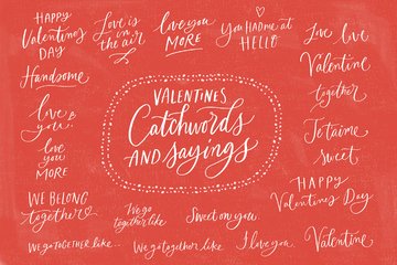 Valentines Lettering Vectors preview image 1 by Nicky Laatz
