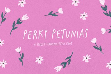 Perky Petunias Handwritten Font main product image by Nicky Laatz