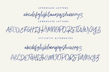 Indigo Blue Handwriting Font preview image 8 by Nicky Laatz