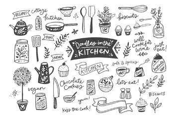 Doodles in the Kitchen-Illustrated Vectors main product image by Nicky Laatz