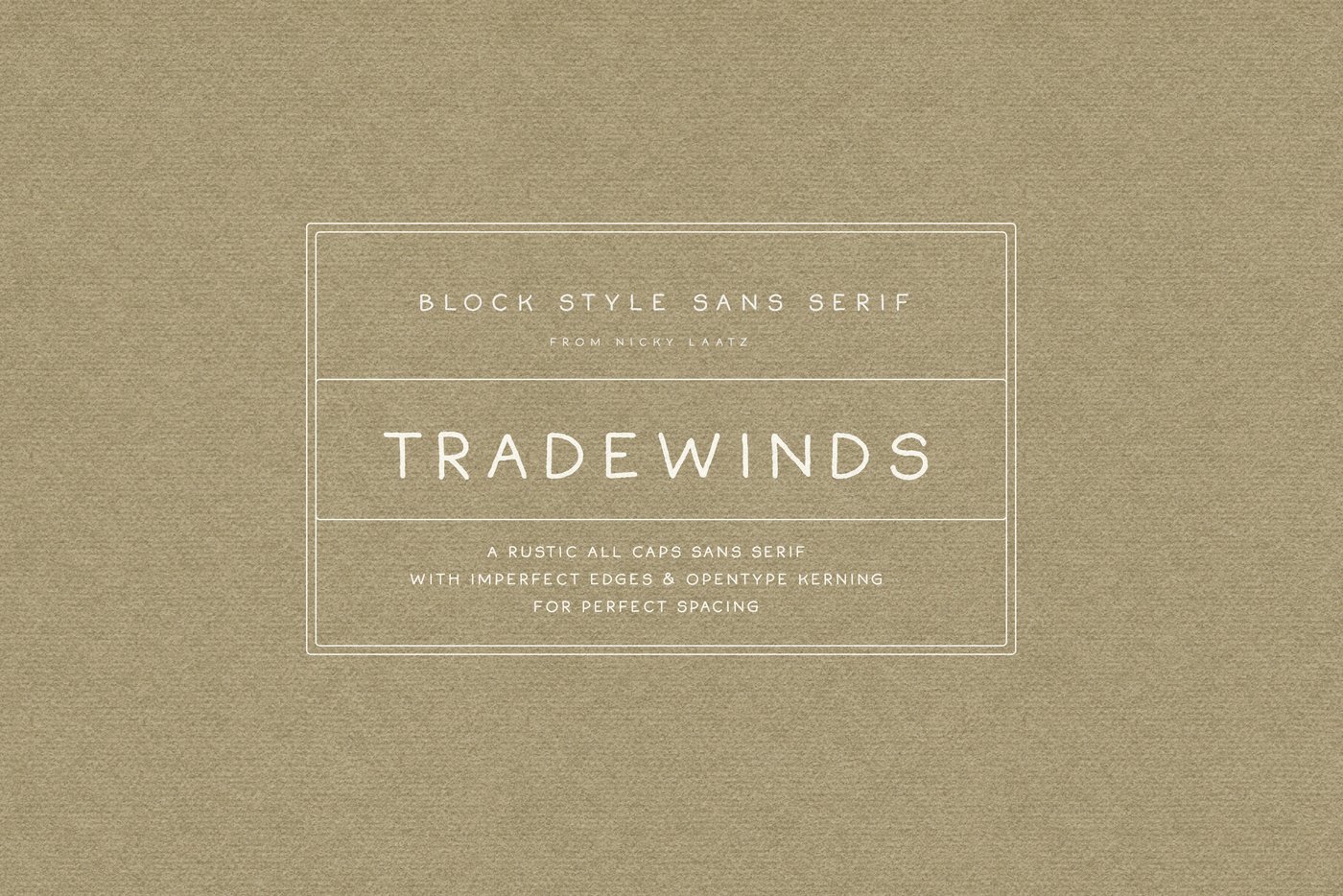 Tradewinds Font main product image by Nicky Laatz