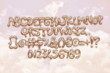Bling Gold Balloon SVG Font preview image 11 by Nicky Laatz