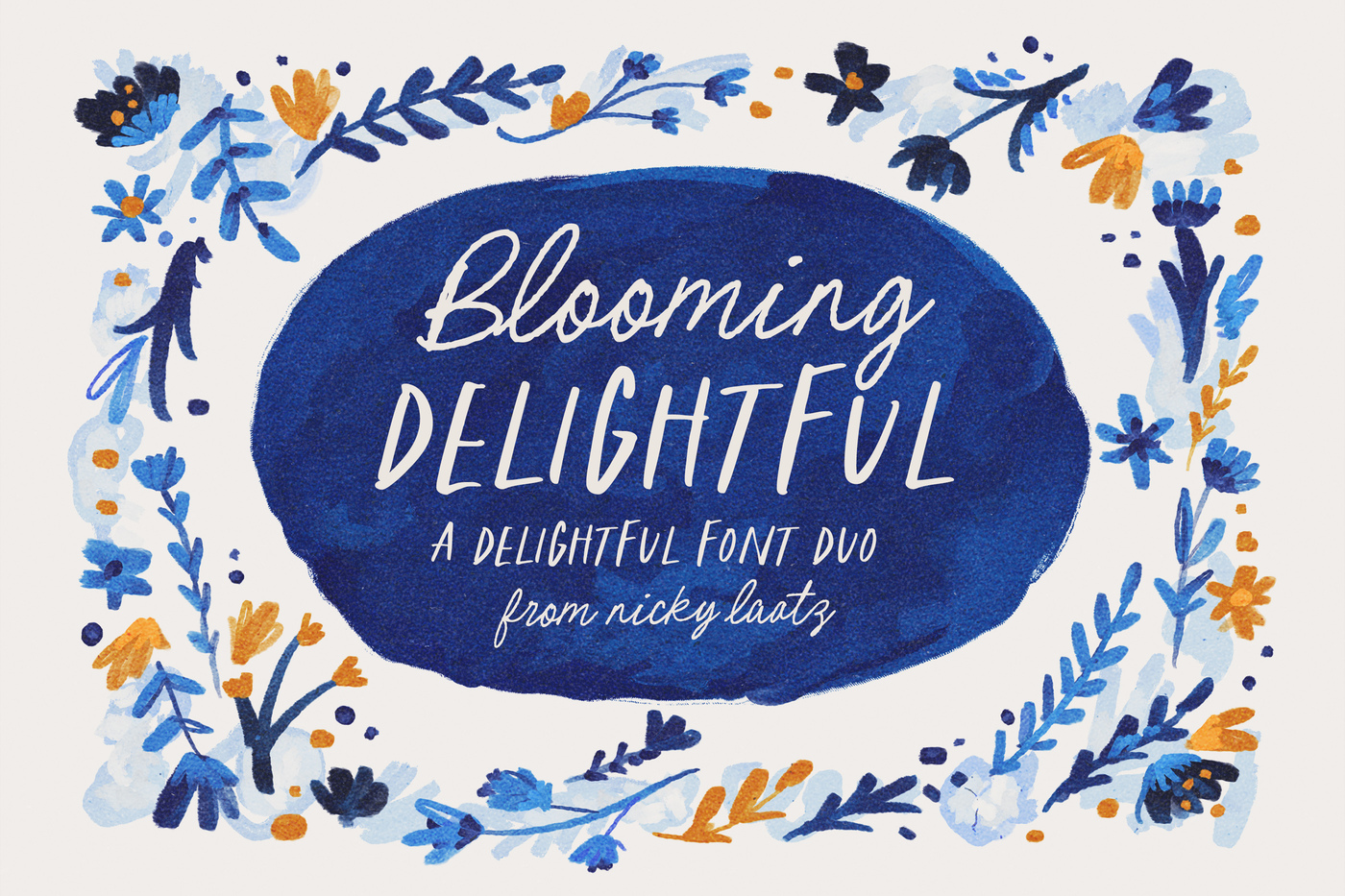 Blooming Delightful Font Duo main product image by Nicky Laatz