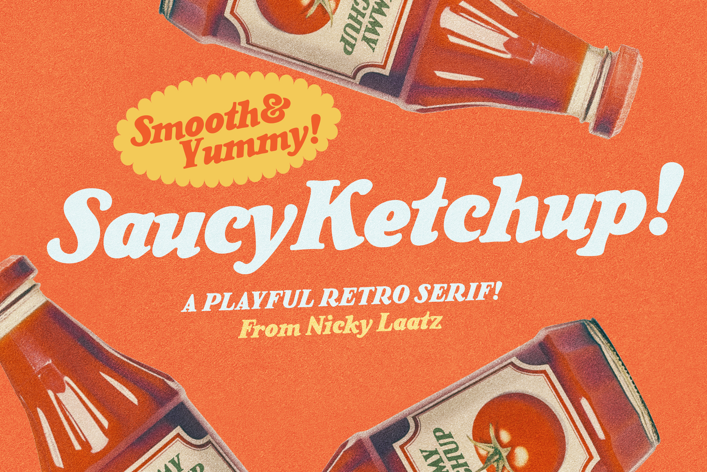 Saucy Ketchup Retro Serif main product image by Nicky Laatz