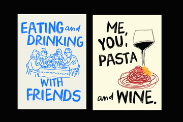 Pasta and Wine SVG Font preview image 2 by Nicky Laatz