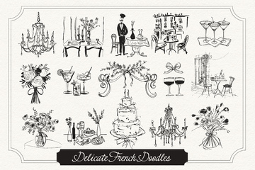 Delicate French Doodles main product image by Nicky Laatz