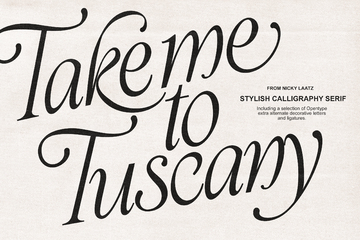 Take Me To Tuscany Typeface main product image by Nicky Laatz