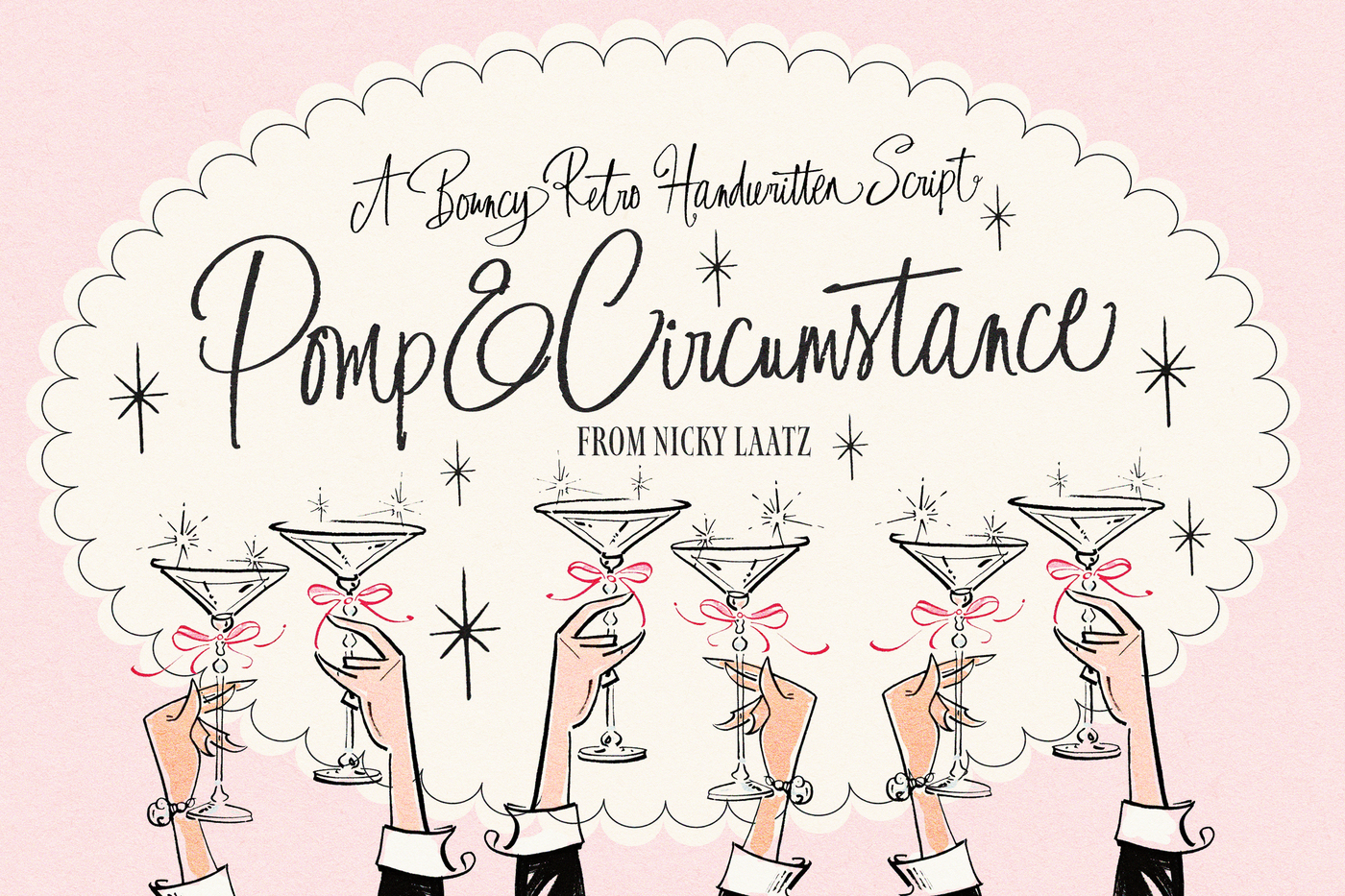 Pomp & Circumstance Retro Script main product image by Nicky Laatz