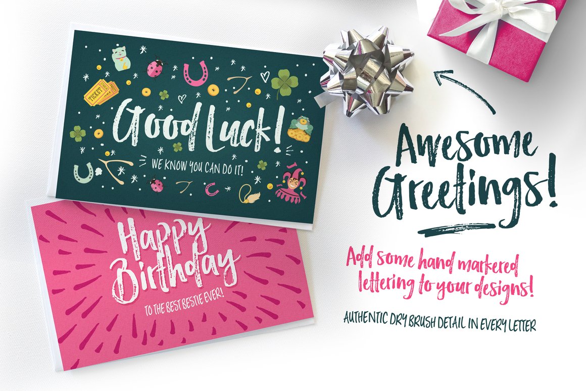 Hello Lucky Brush Font preview image 1 by Nicky Laatz